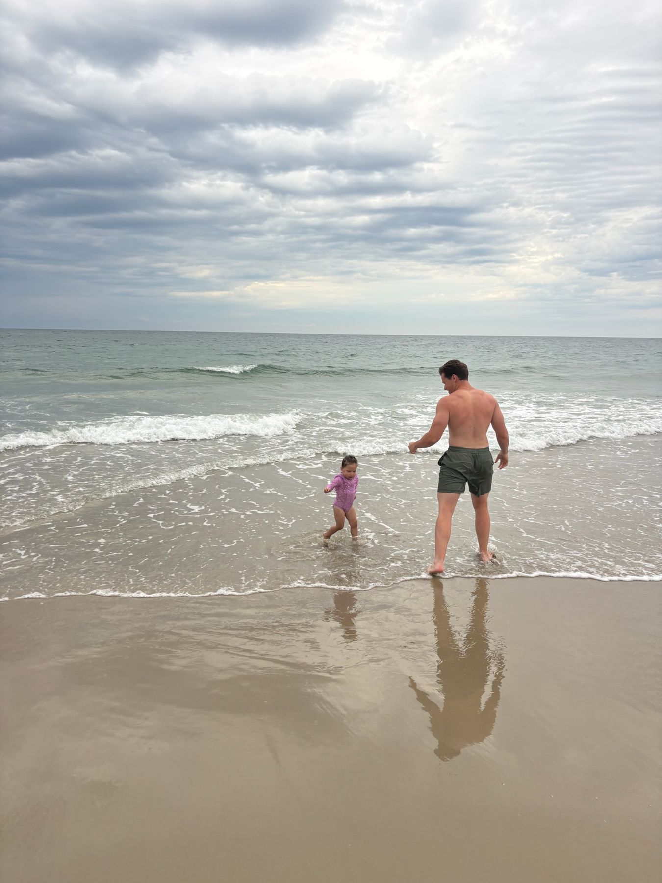 Walking in the surf