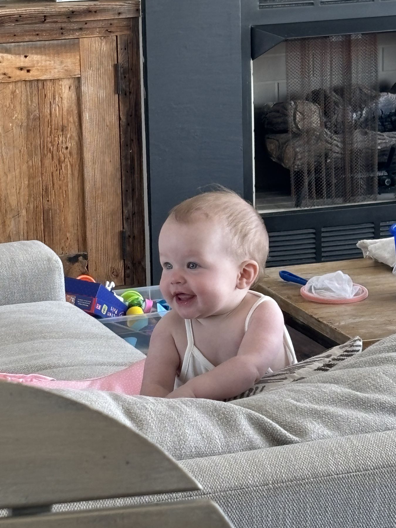 Baby on the couch