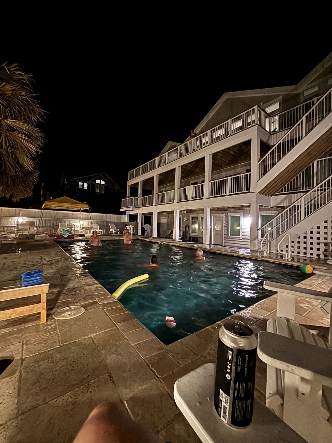 The pool at night