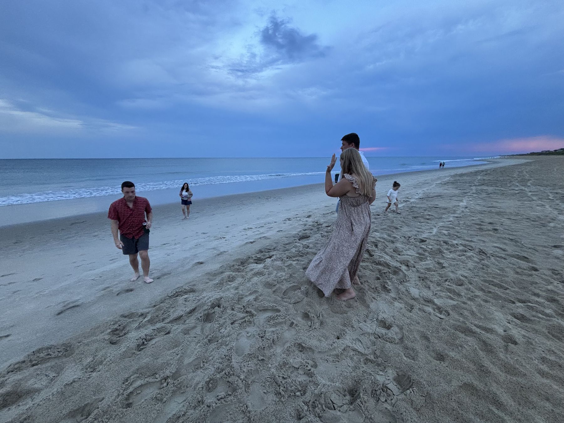 The beach at dusk