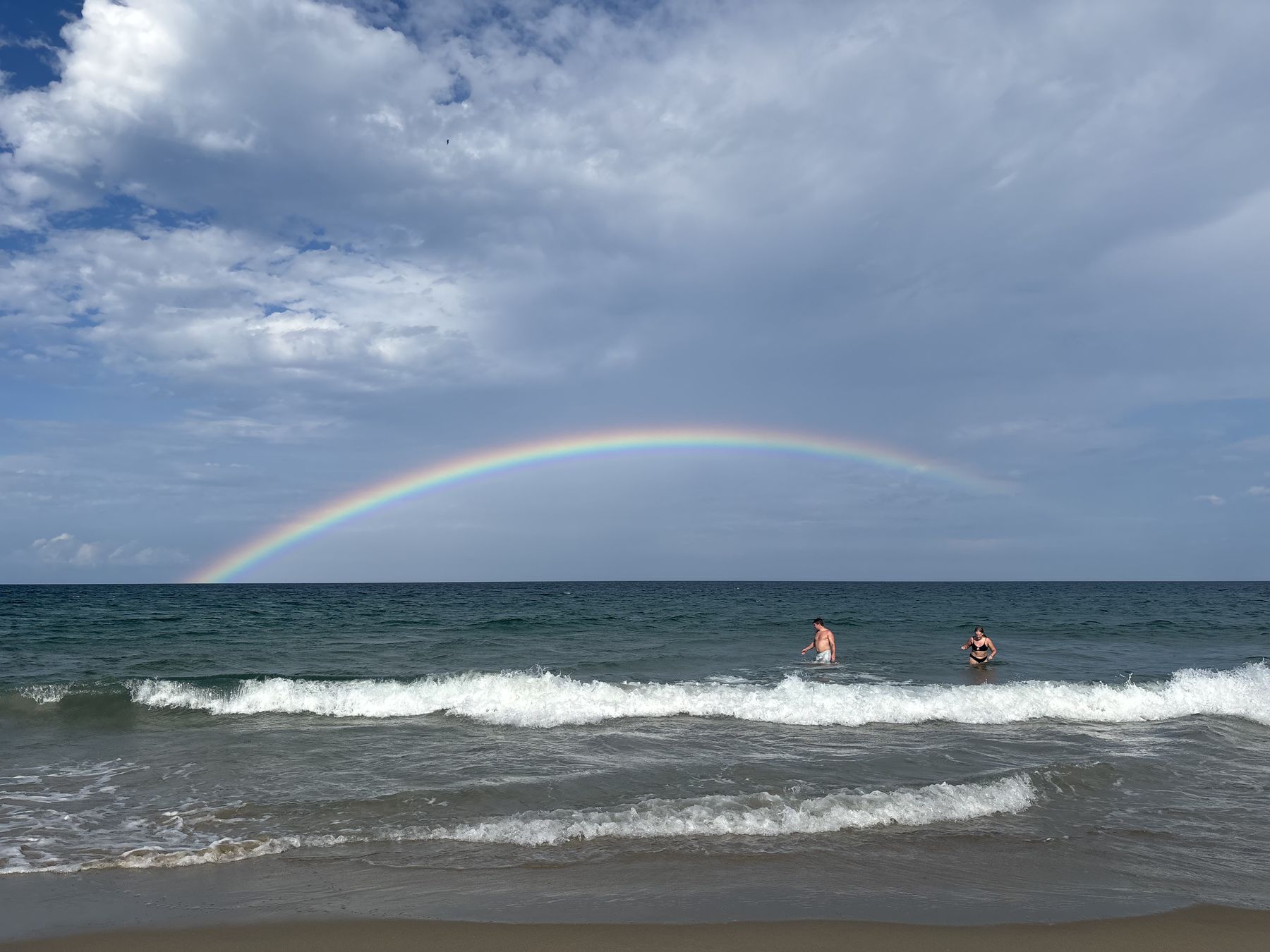 Rainbow over the ocean