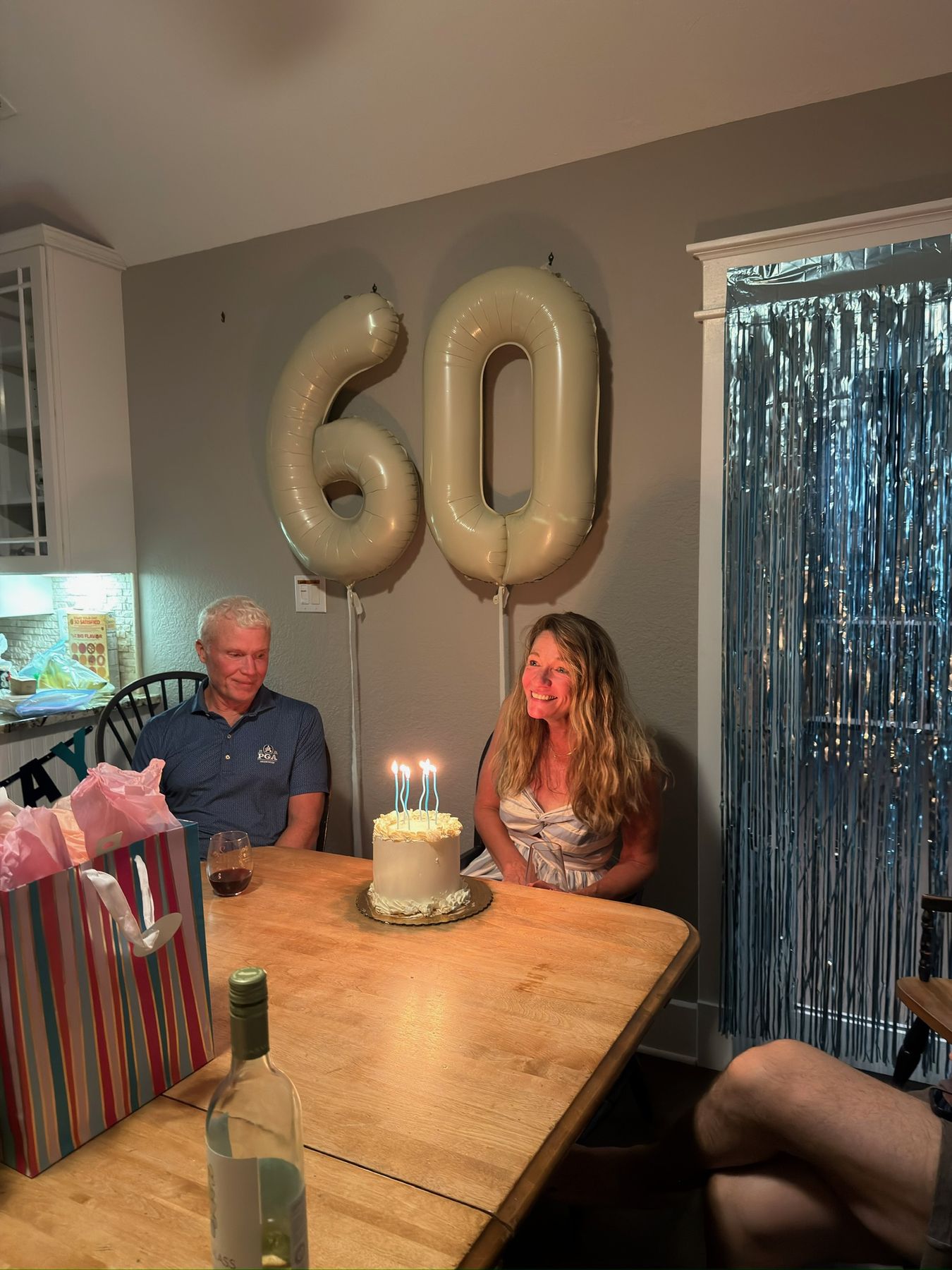 Mom and Dad with the cake
