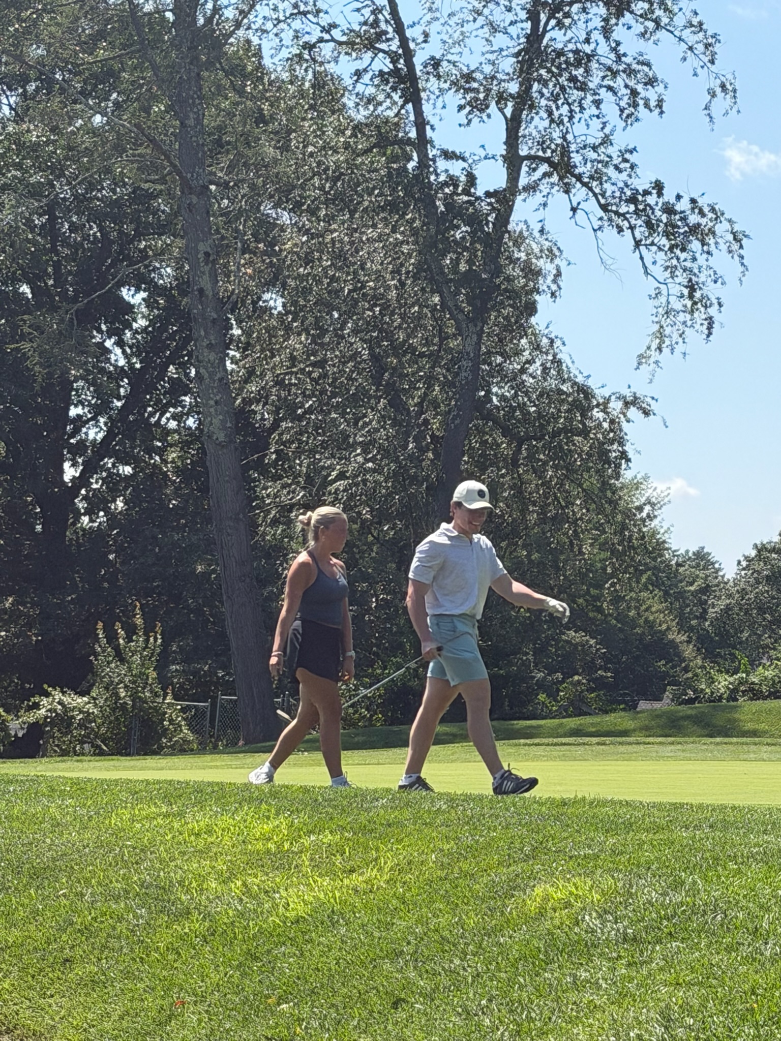 On the green