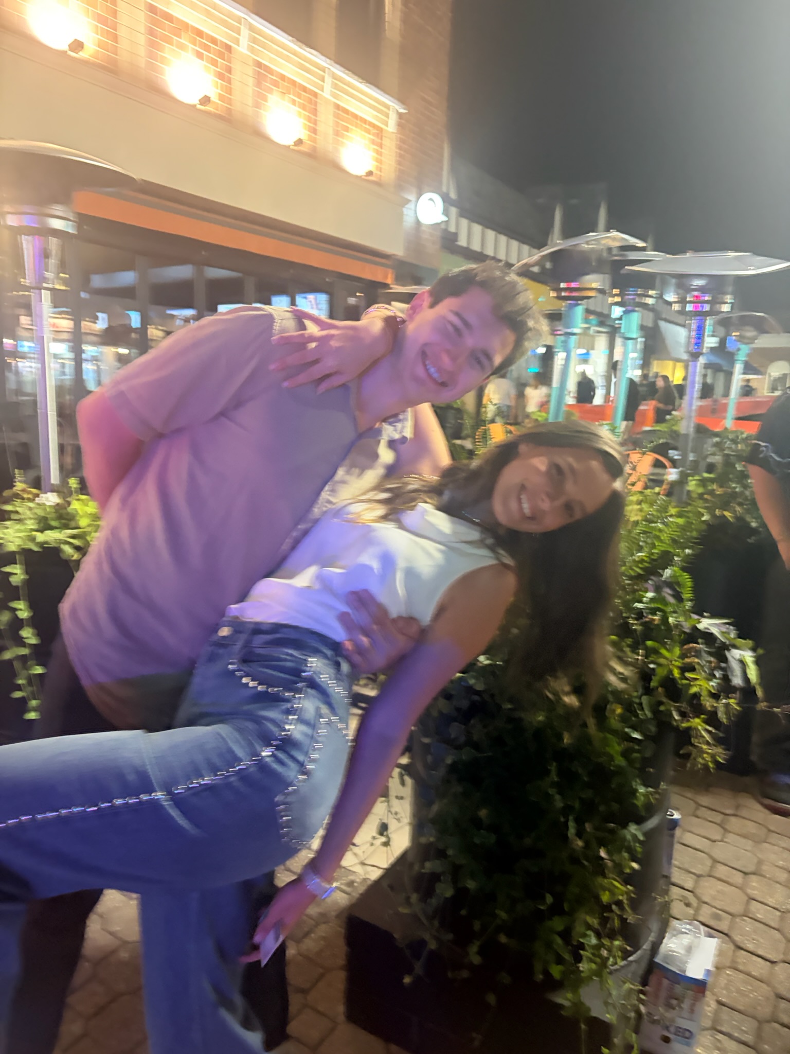 Madeline and Michael out at night