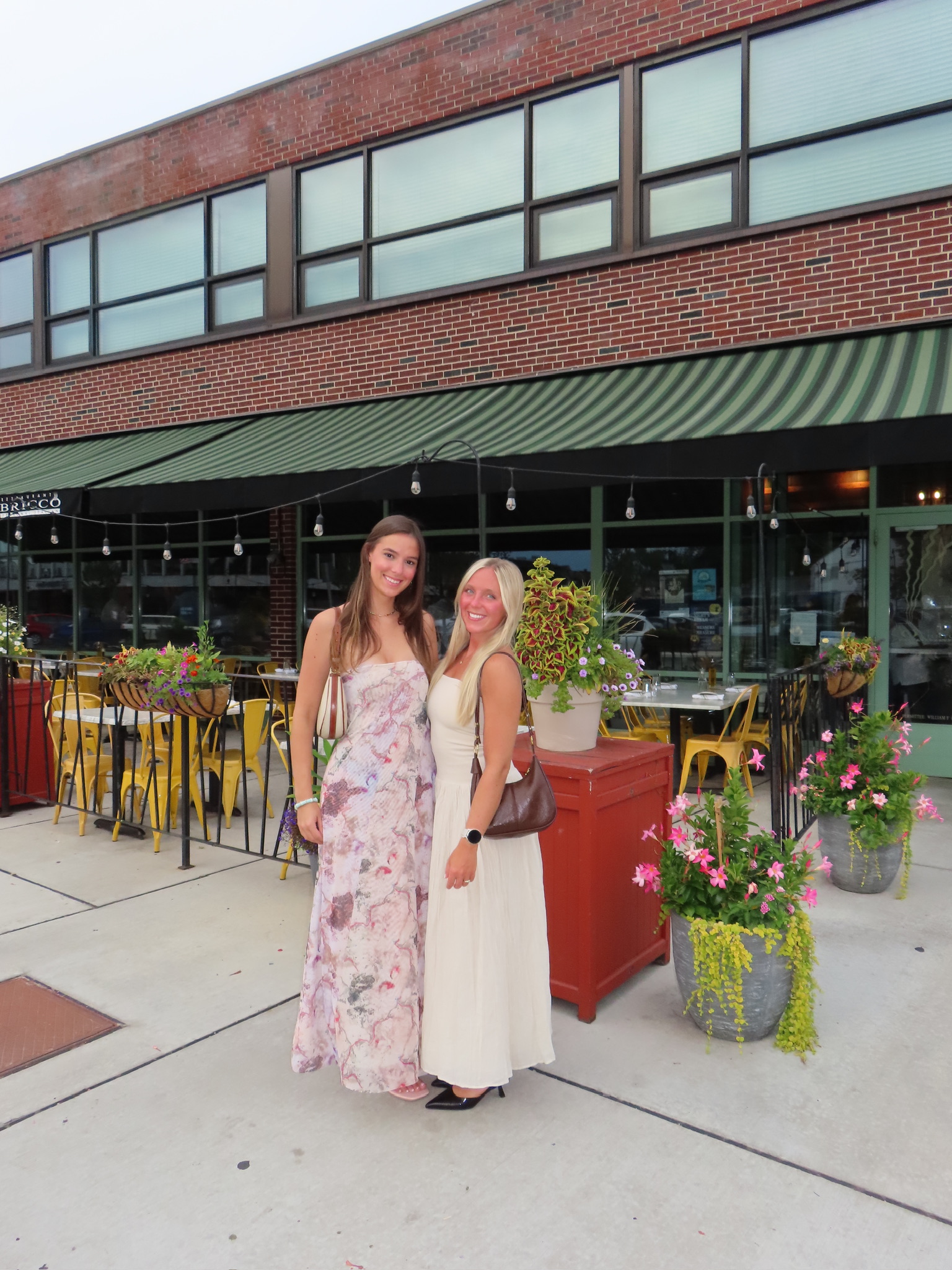 Lane and Madeline outside Bricco