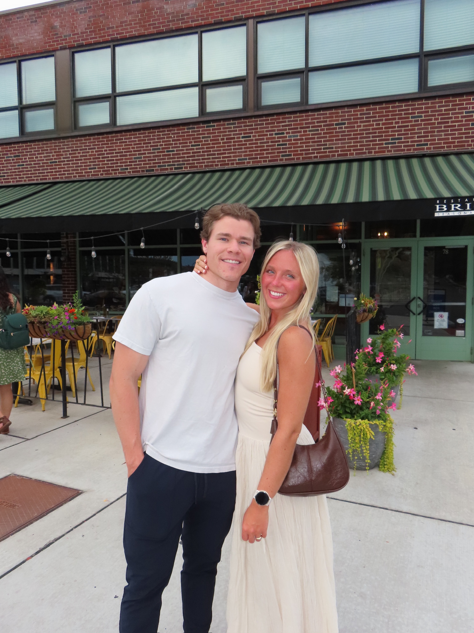 A and Lane outside Bricco