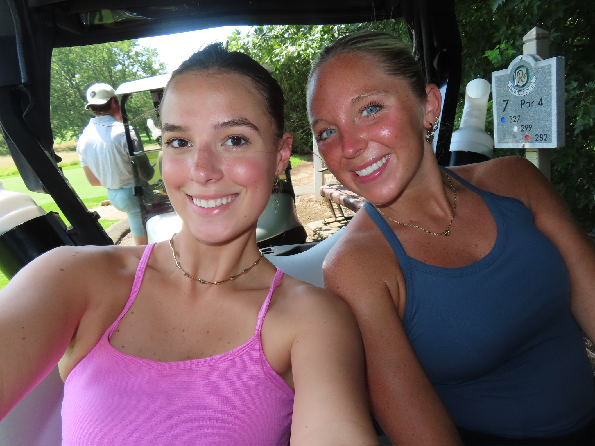 Girls selfie on the course
