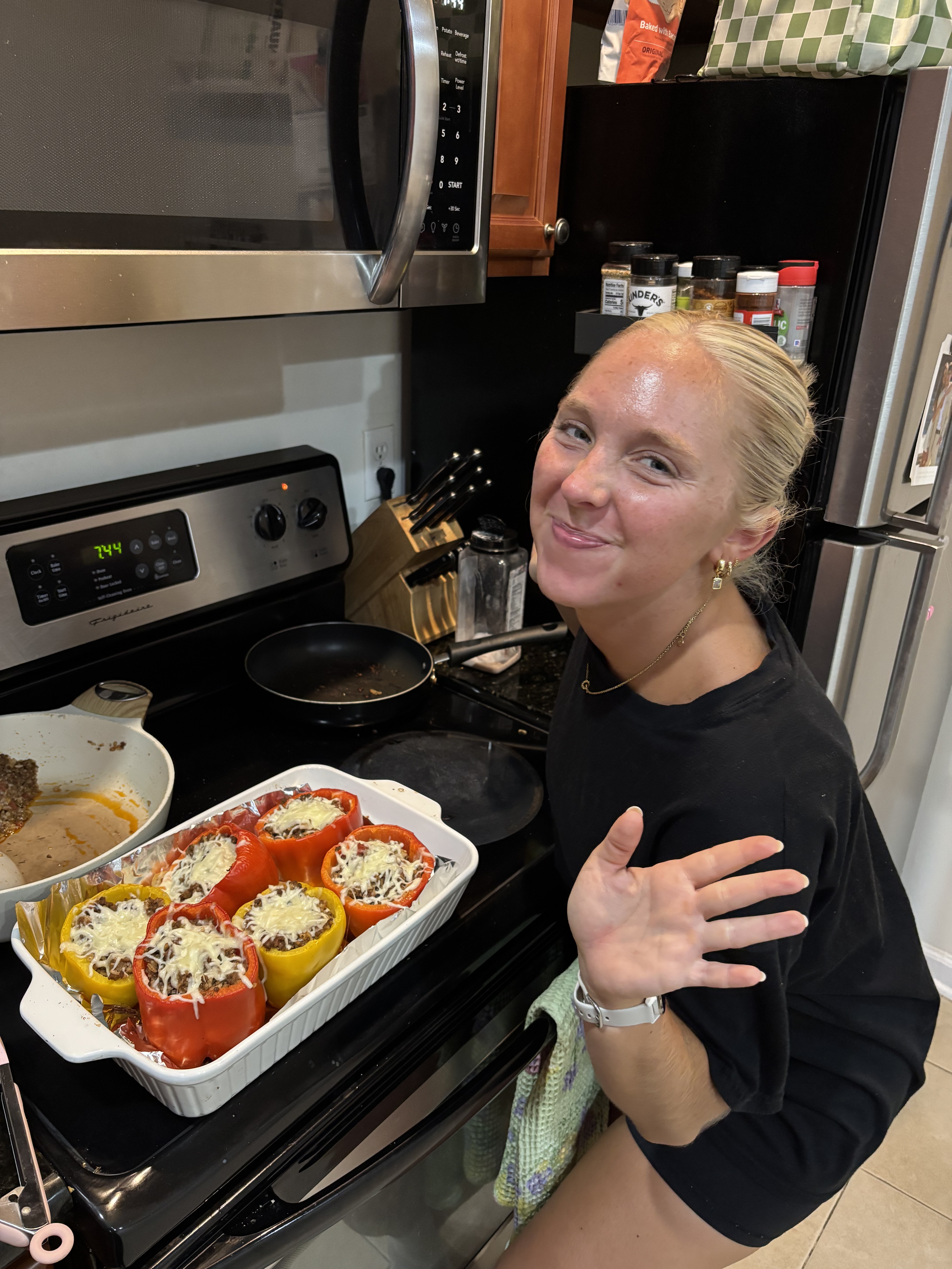 Stuffed peppers ready
