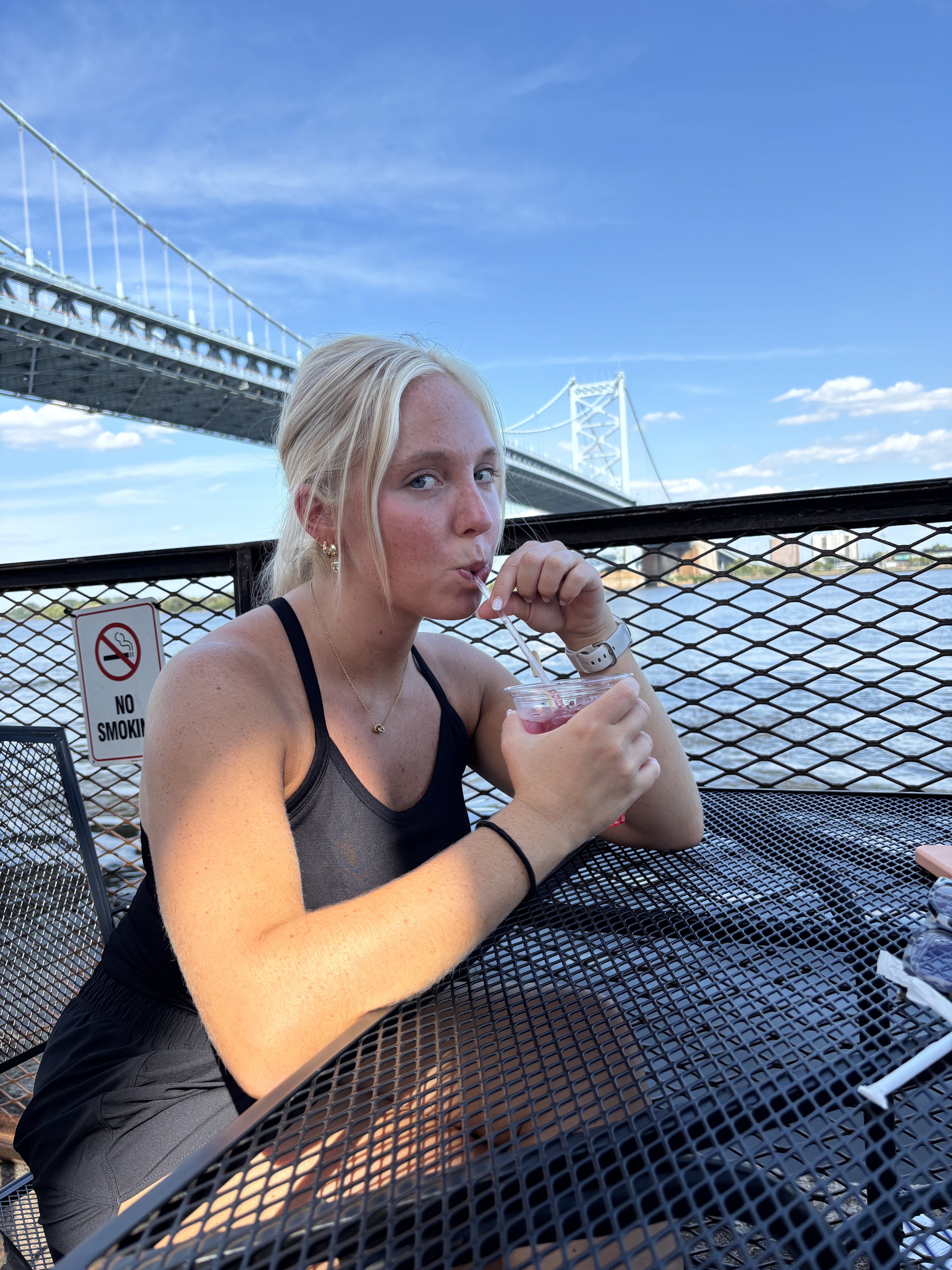At the pier