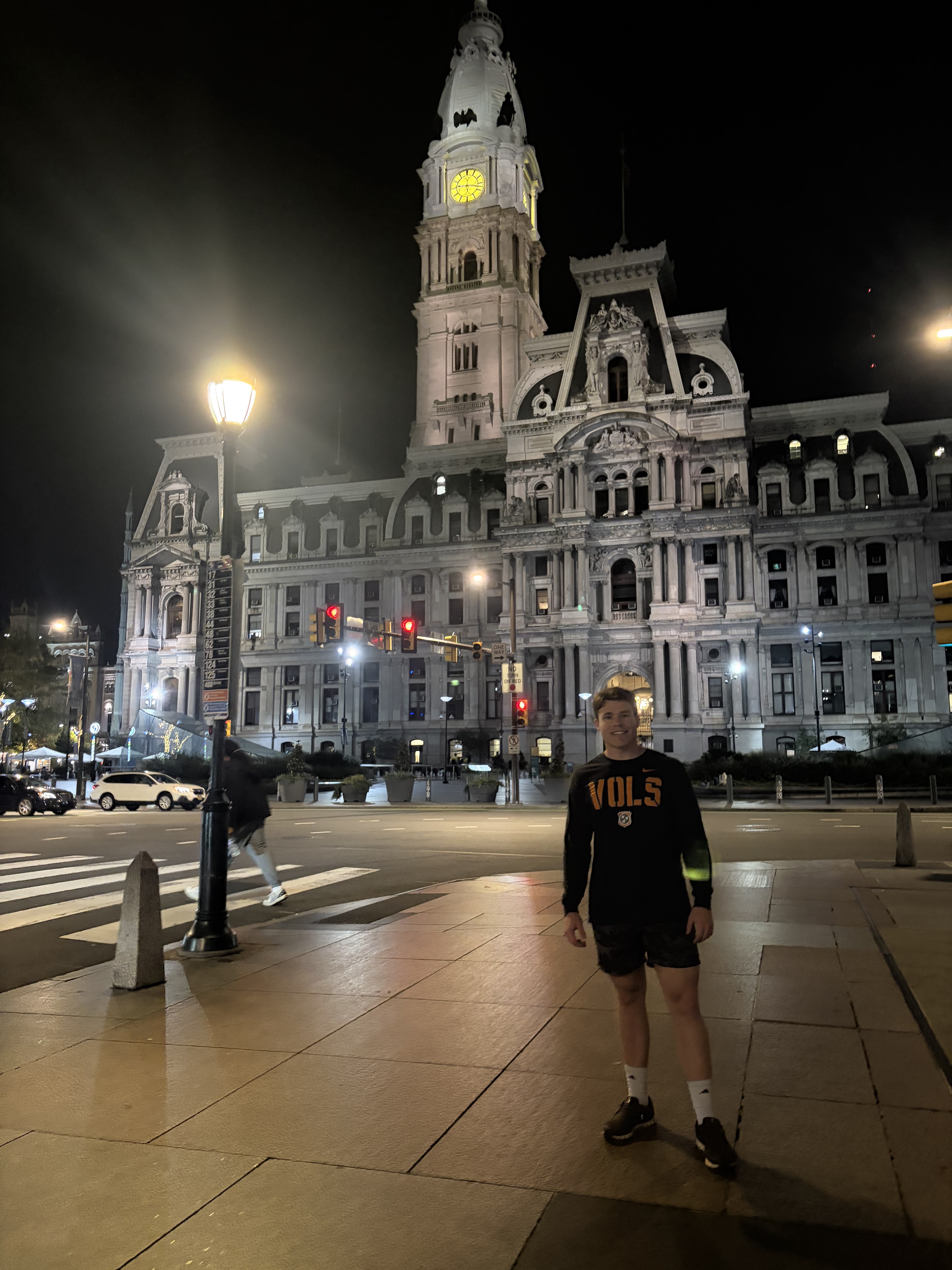 Walking through Philly at night